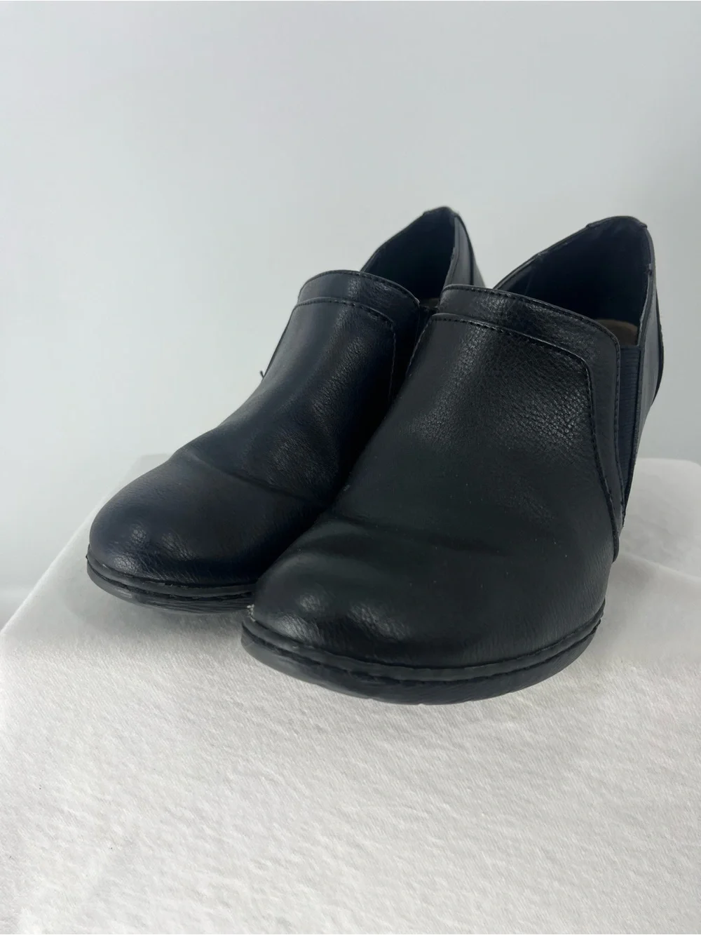 croft & barrow Black Slip-On Leather Loafers